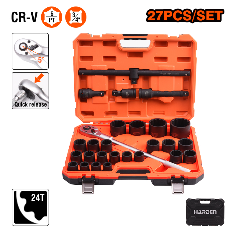 Hand Tools - HARDEN 27-delige 3/4
