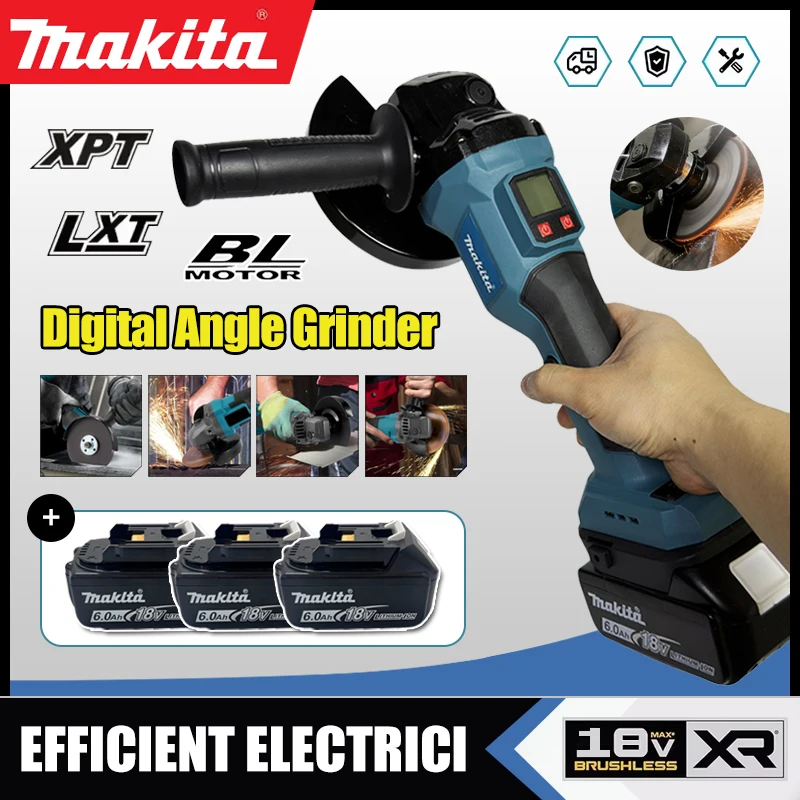 Brushless Angle Grinder Battery Powered - Makita borstelloze digitale display impact-hoekfrees DIY