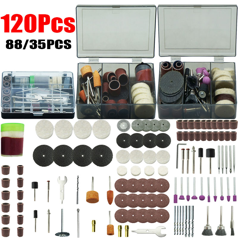 Cordless Rotary Tool Kit Accessories - 35/88/120 st Mini Boor Accessoires Kit