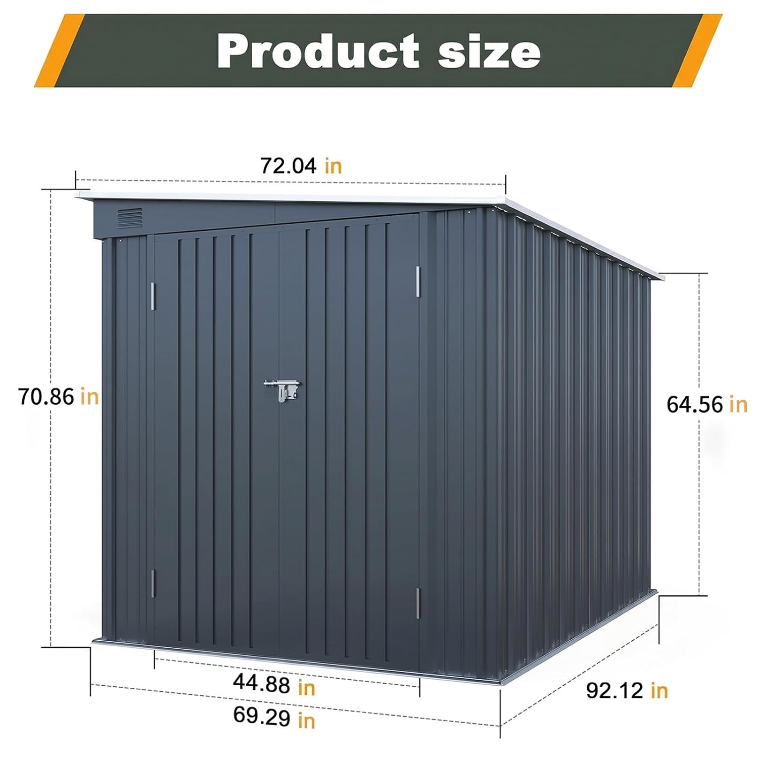 6x8 FT metalen schuur met dubb - Garden Tools recensie en prijs