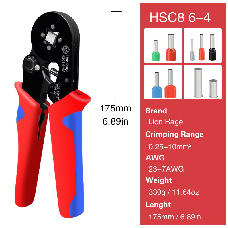 HSC8 6-4 Ferrule Crimping Tool - Automatic Wire Stripper Cutter recensie en prijs