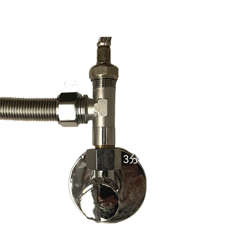 Vernikkelde messing T-stuk met - Plumbing recensie en prijs