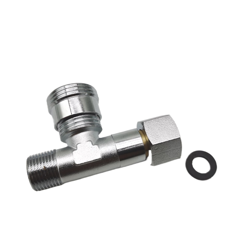 Vernikkelde messing T-stuk met - Plumbing recensie en prijs