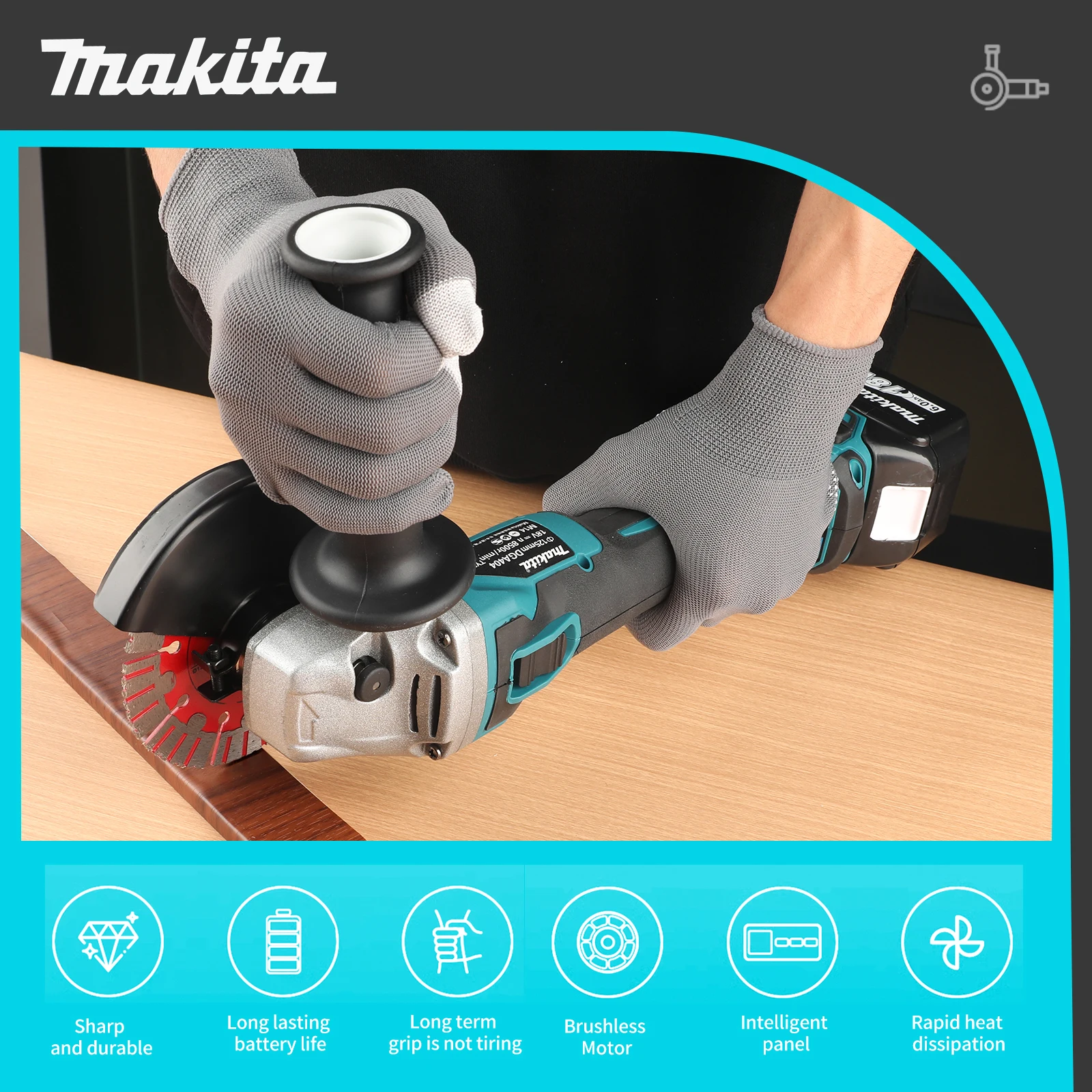Voor Makita 18V accupennen DGA - Brushless Angle Grinder Battery Powered recensie en prijs