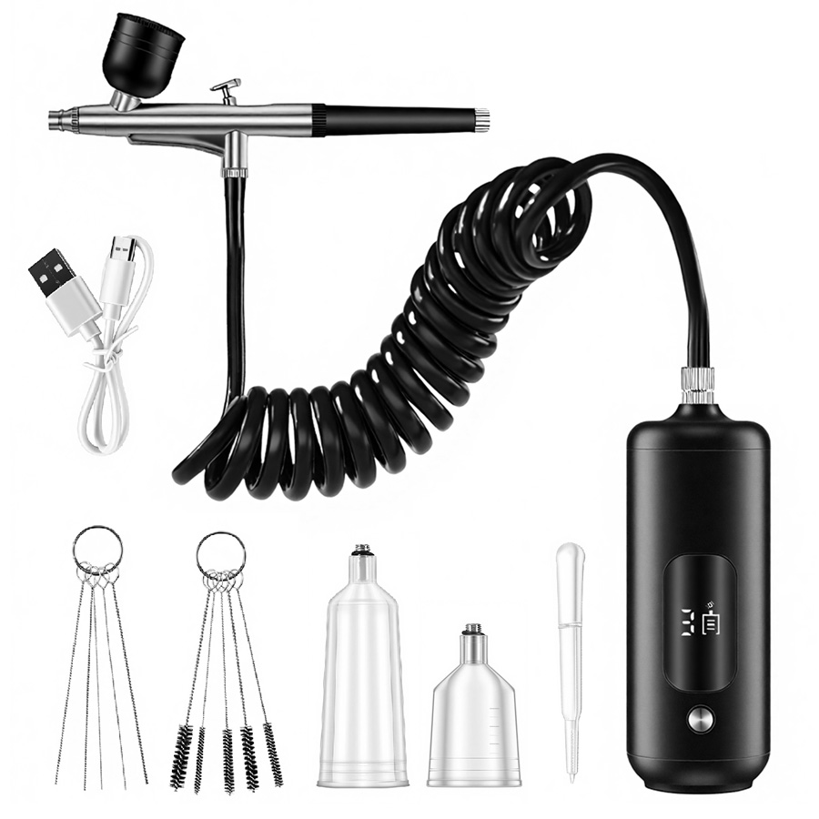 Draagbare airbrush mini-luchtc - Airbrush Kit With Mini Compressor recensie en prijs