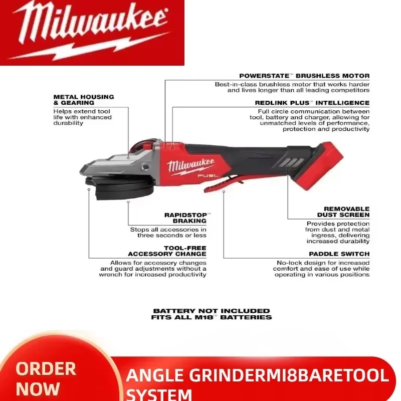 Milwaukee 125 mm borstelloze h - Brushless Angle Grinder Battery Powered recensie en prijs