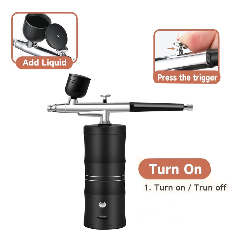 Draagbare airbrushset met comp - Airbrush Kit With Mini Compressor recensie en prijs