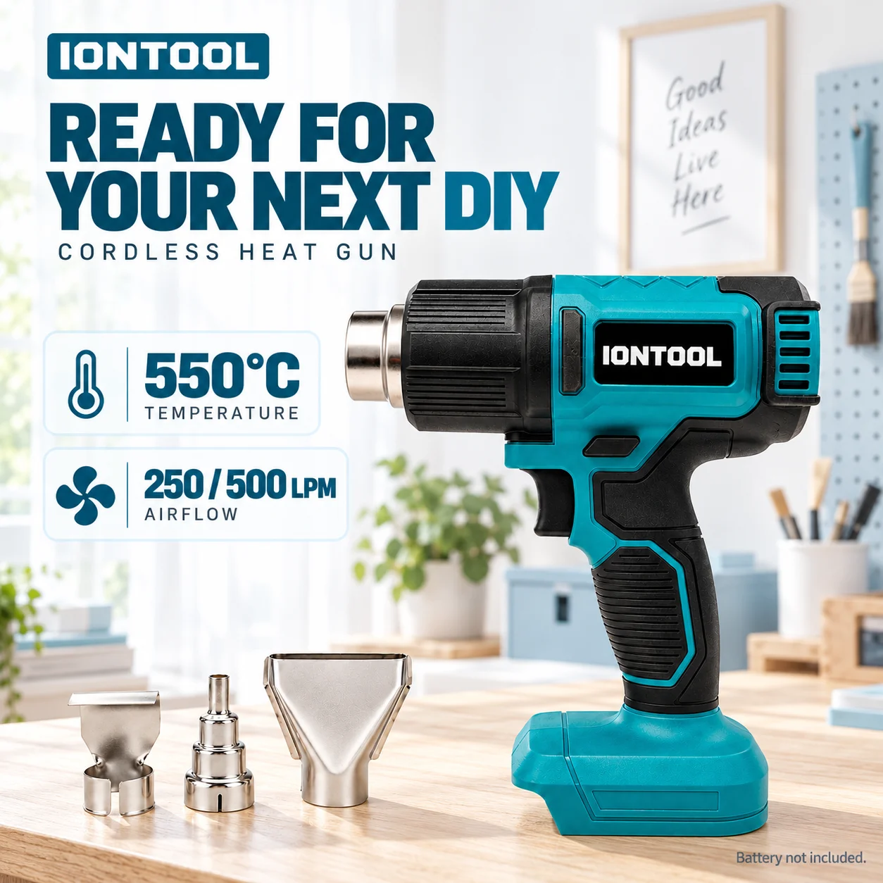 IONTOOL Draadloze Heteluchtpis - Cordless Heat Gun For Shrink Tubing recensie en prijs